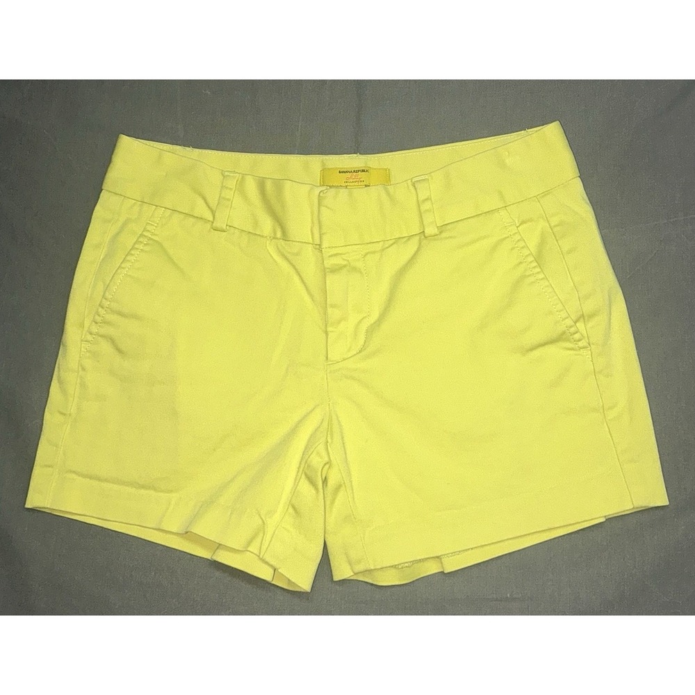 Banana Republic Lilly Pulitzer Collab Yellow Chino Shorts Sz 00P  Womens